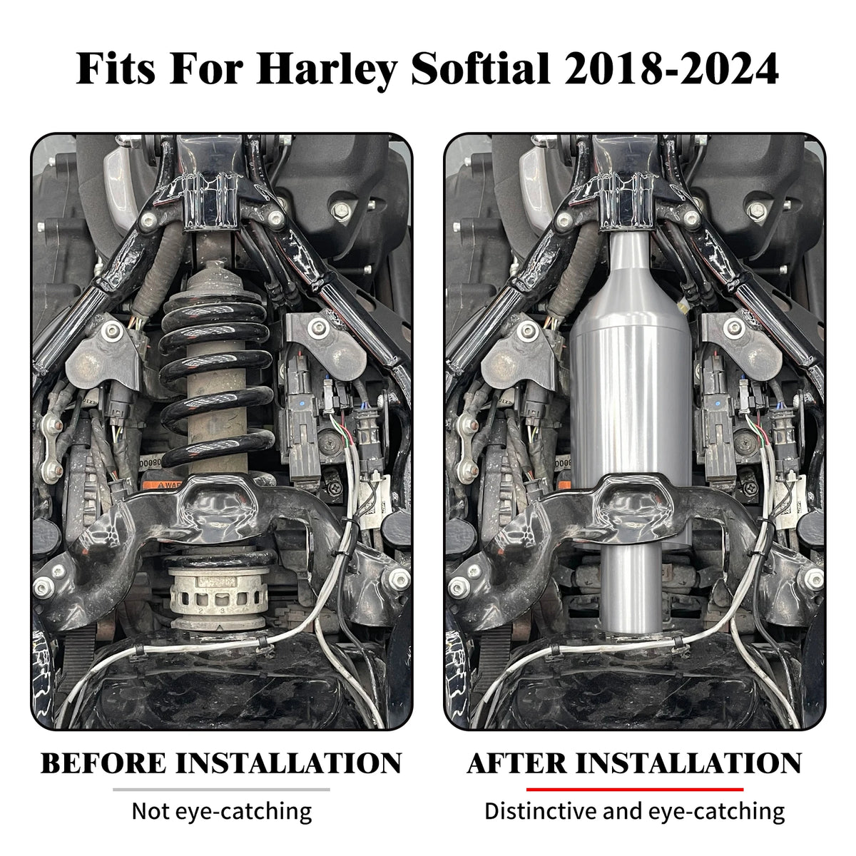 Kit Suspension Pneumatique Air Ride Chromé - Harley-Davidson Softail 2018-2024 – photo 2/6