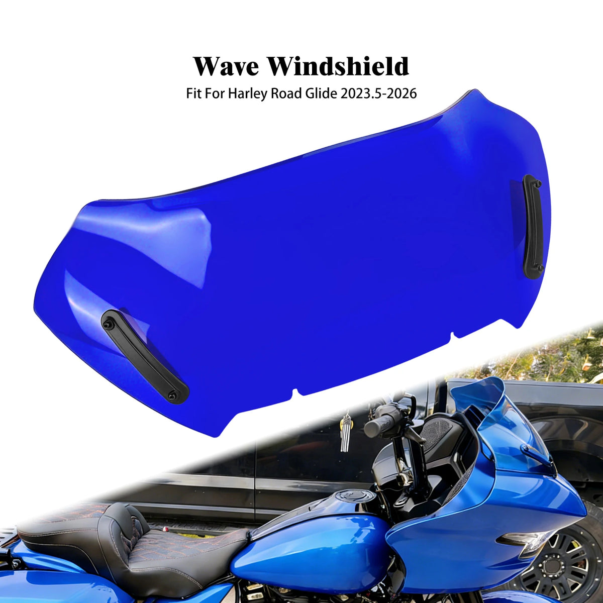 Pare-brise vague pour Harley-Davidson Touring Road Glide - vue 9