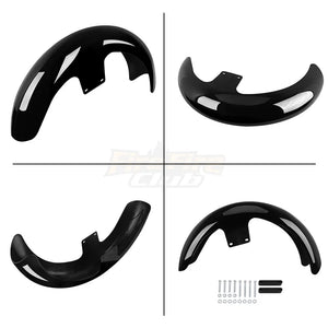 Garde-boue avant noir brillant 21 pouces pour moto Harley-Davidson Touring - vue 2