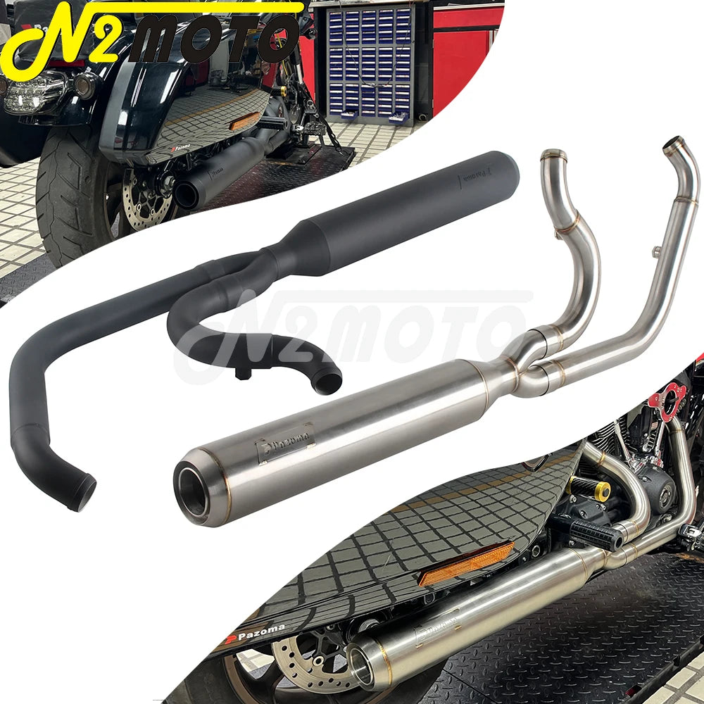Ligne d'échappement 2-en-1 pour Harley Softail Low Rider ST - vue 1