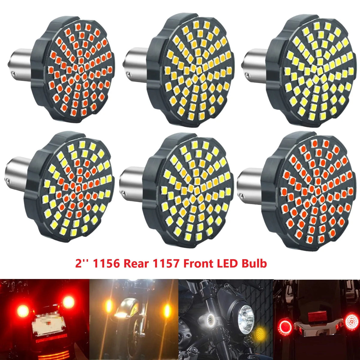 Inserts LED de clignotants pour Harley Touring Softail Dyna - vue 1