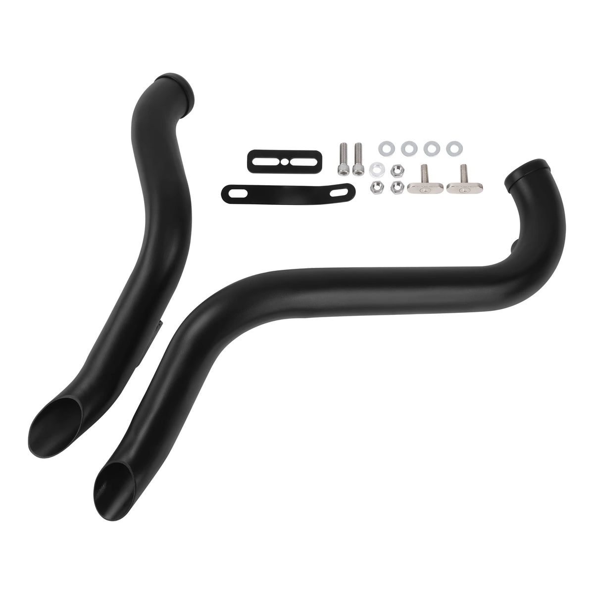 Drag pipes noir pour Harley Sportster Touring Softail Dyna - vue 4