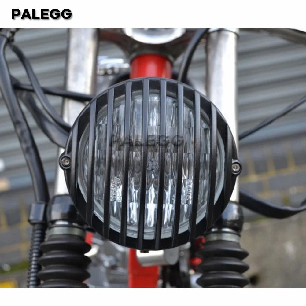 Phare rétro à grille pour Harley chopper bobber - vue 6