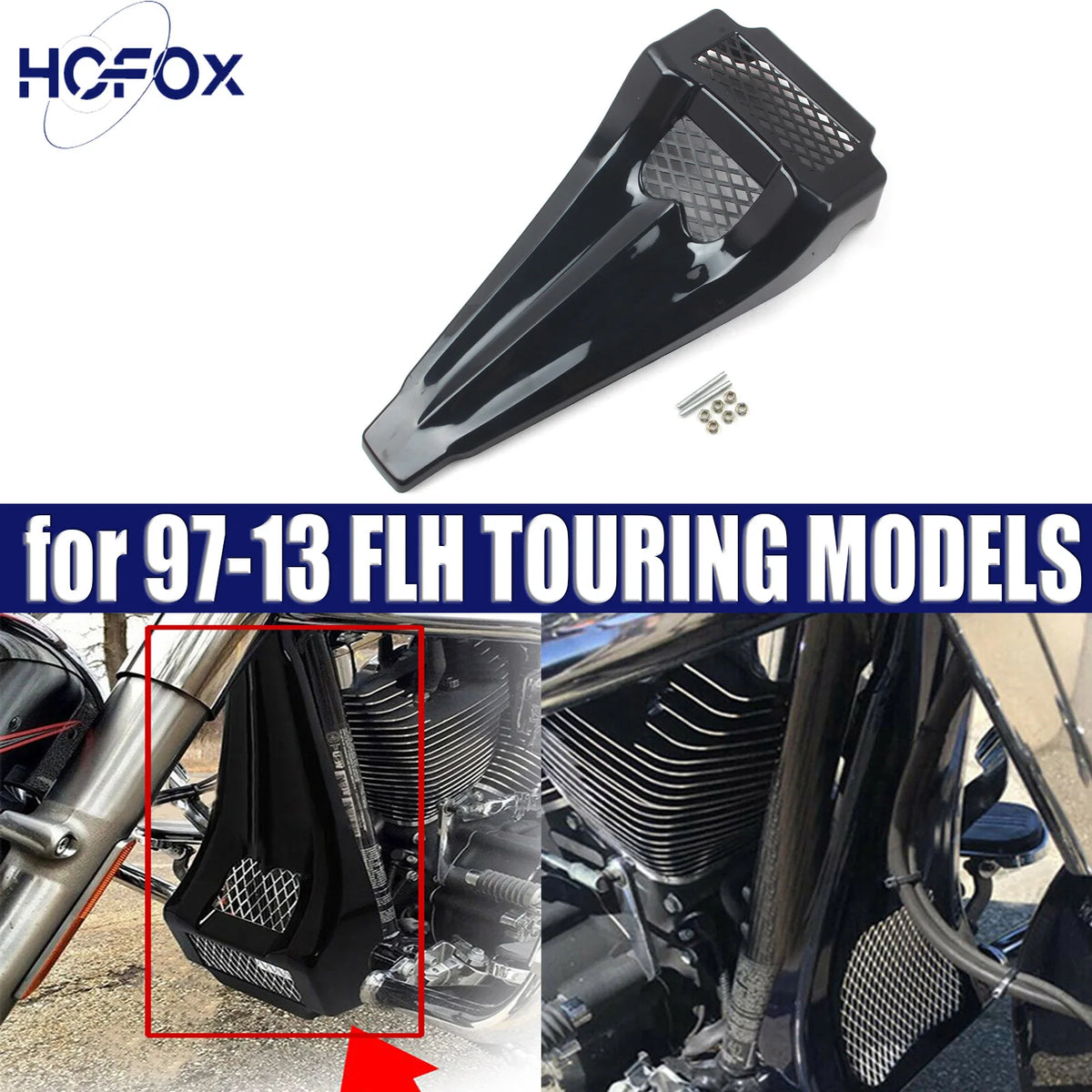 Sabot de Radiateur Stretché (Chin Spoiler) - Harley-Davidson Touring 1997-2013 – photo 1/8