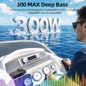 Autoradio marine 1 DIN Bluetooth avec lecteur MP3, écran LCD, AM/FM/RDS - vue 4