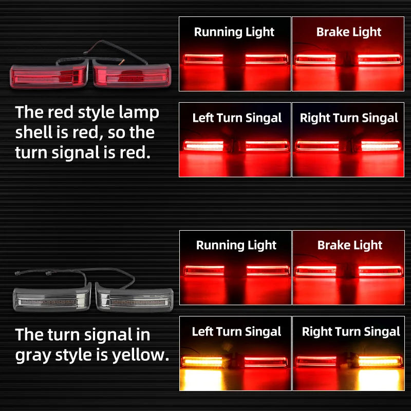 Feux arrière LED de sacoches, clignotants et stop, pour Harley Touring 1997-2022 - vue 3