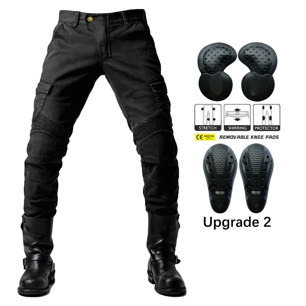 Pantalon Moto Homme Noir Protections Amovibles Toutes Saisons - vue 14