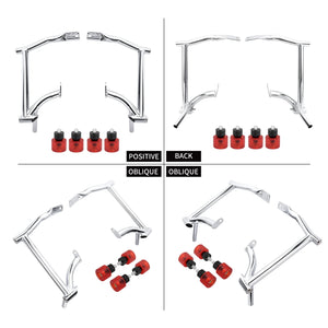 Barre de protection chromée autour d'une sacoche de Harley-Davidson Touring - vue 4
