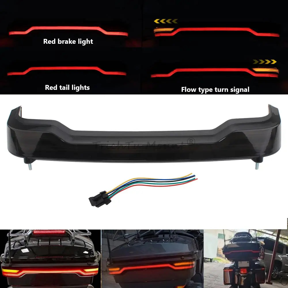 Feu arrière LED fumé monté sur une valise Tour-Pak de Harley-Davidson Touring - vue 1