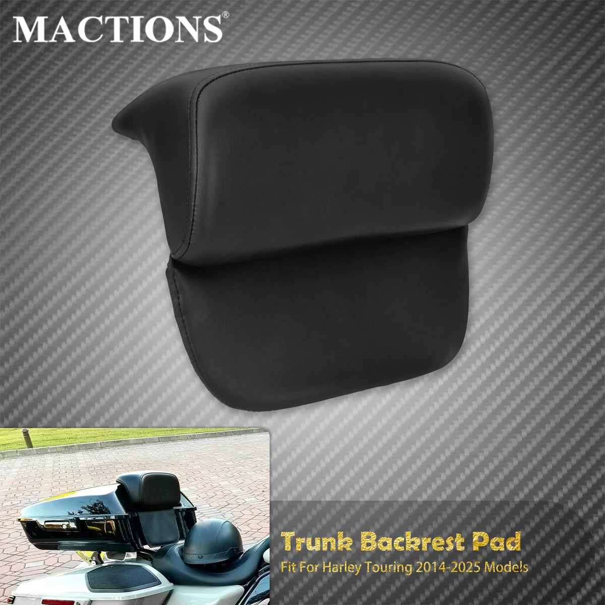 Coussin de Dossier pour Tour Pack "Razor" - Harley-Davidson Touring 2014-2025 – photo 1/7