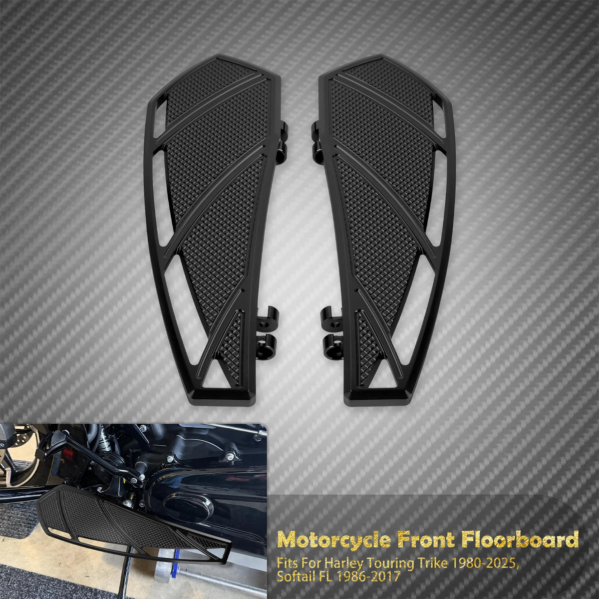 Marchepieds pilote (floorboards) avant - Harley Touring Road Street Electra Glide, Softail FL, FLD – photo 8/8