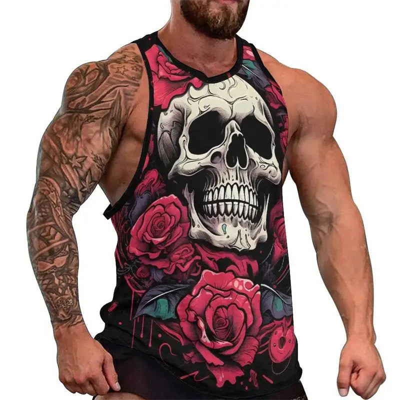 Débardeur crâne 3D oversize homme - vue 24