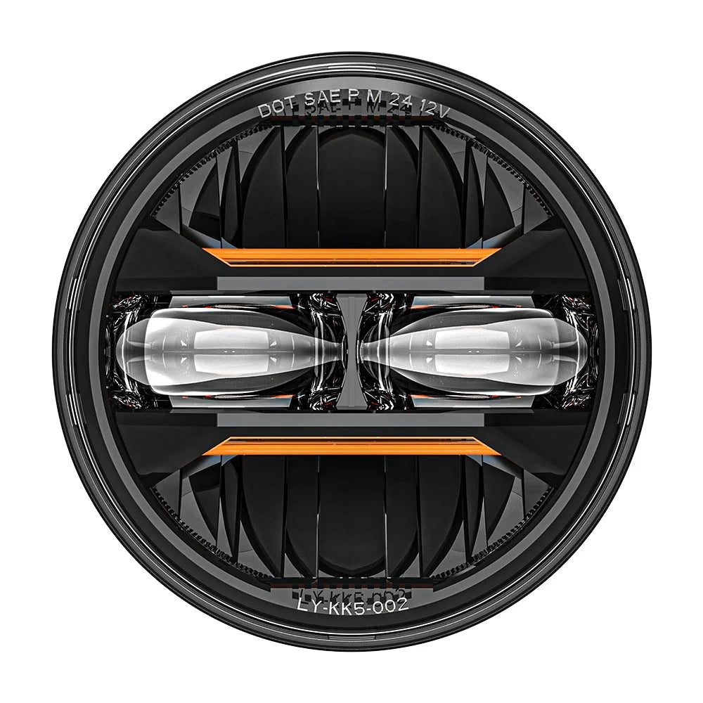 Phare LED projecteur noir monté sur une Harley-Davidson Touring - vue 7