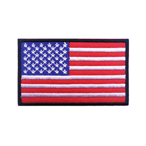 Écusson brodé rectangulaire drapeau américain USA - vue 1