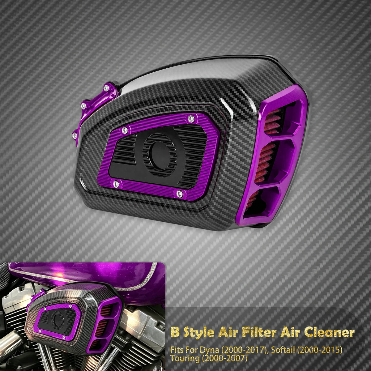 Filtre à Air Haute Performance - Harley-Davidson Touring, Softail, Dyna, Sportster XL, Road Glide, Fat Boy, Breakout, CVO – photo 23/31