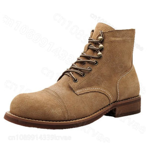 Bottines cargo cuir motard - vue 5
