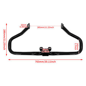 Pare-carter chopped noir mat avec support de carénage pour Harley Road Glide - vue 6