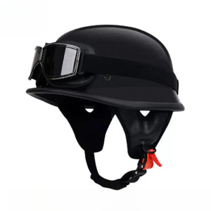 Casque moto demi-jet vintage simili cuir - vue produit - vue 24