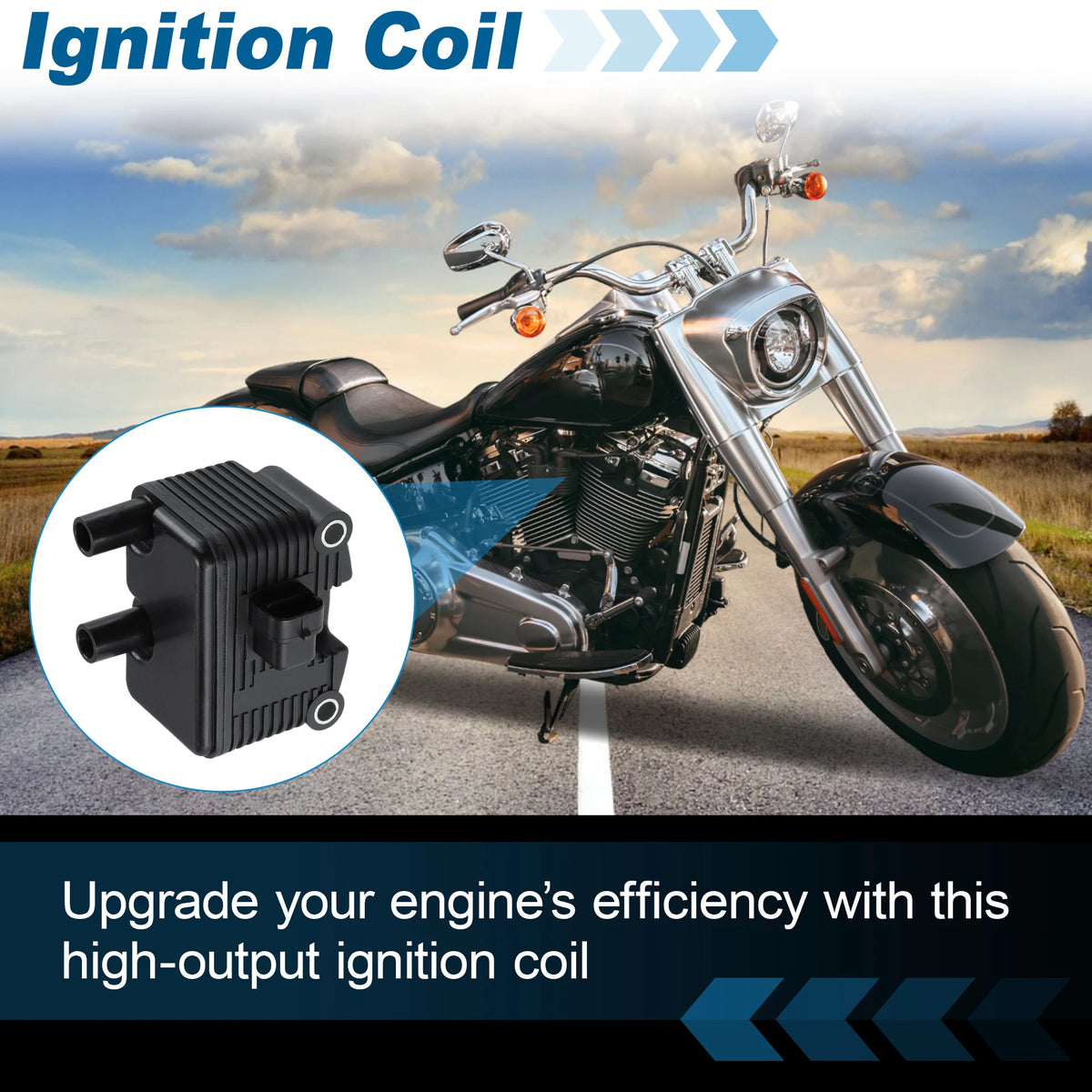 Bobine d'allumage 31655-99 pour Harley Touring Softail Dyna - vue 2