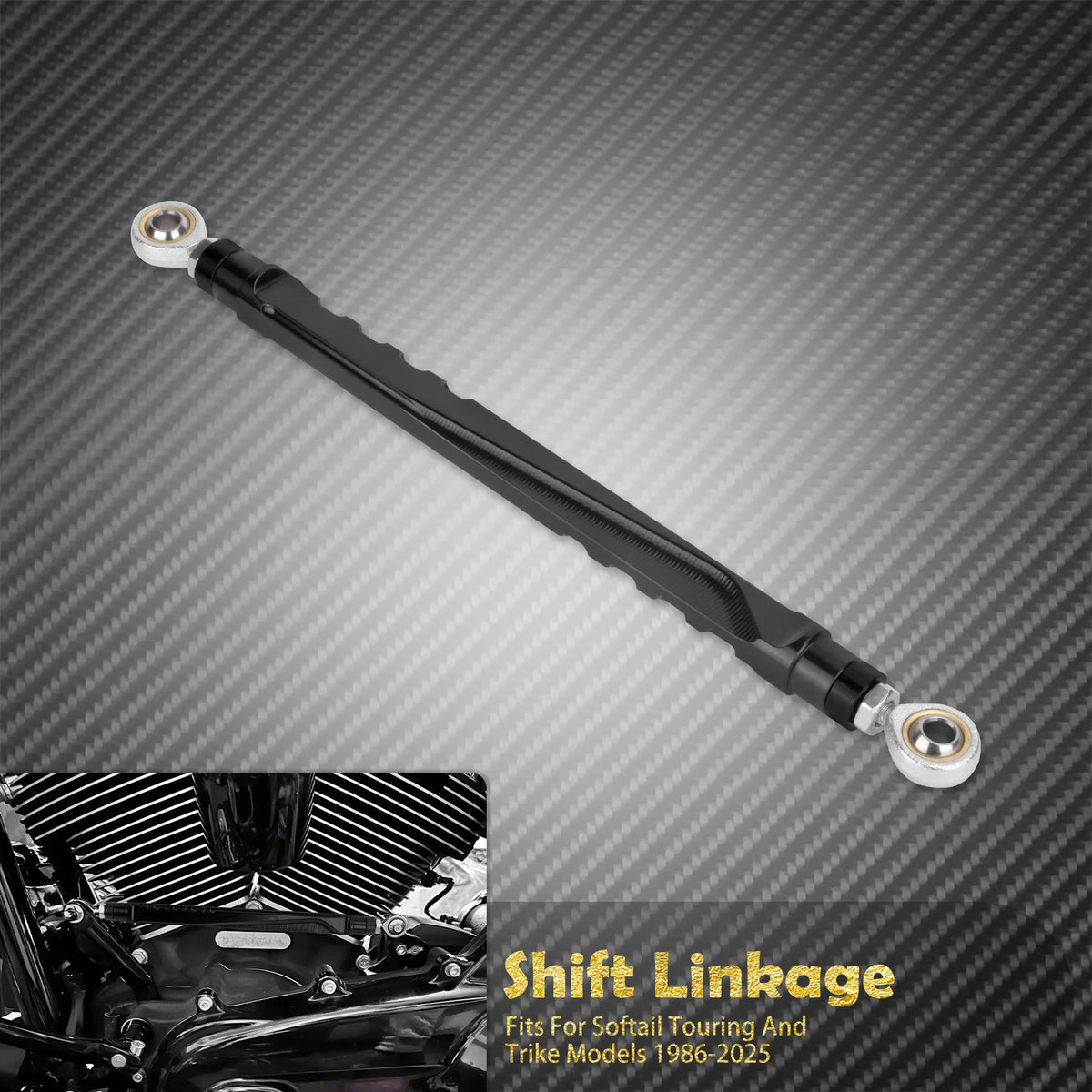 Tige de Sélecteur de Vitesse Réglable en Aluminium - Harley-Davidson Softail, Touring et Trike 1986-2025 – photo 7/10