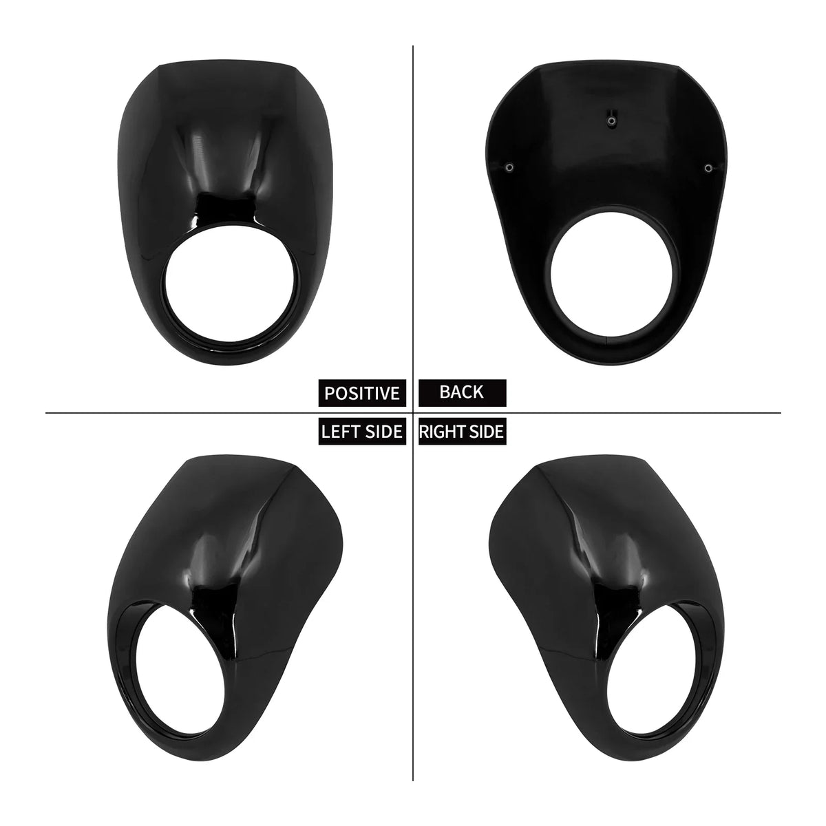 Carénage de Phare Style Cowl (Front Mask) pour Fourche 39mm - Harley-Davidson Sportster et Dyna Low Rider 1973 et plus récent – photo 3/8