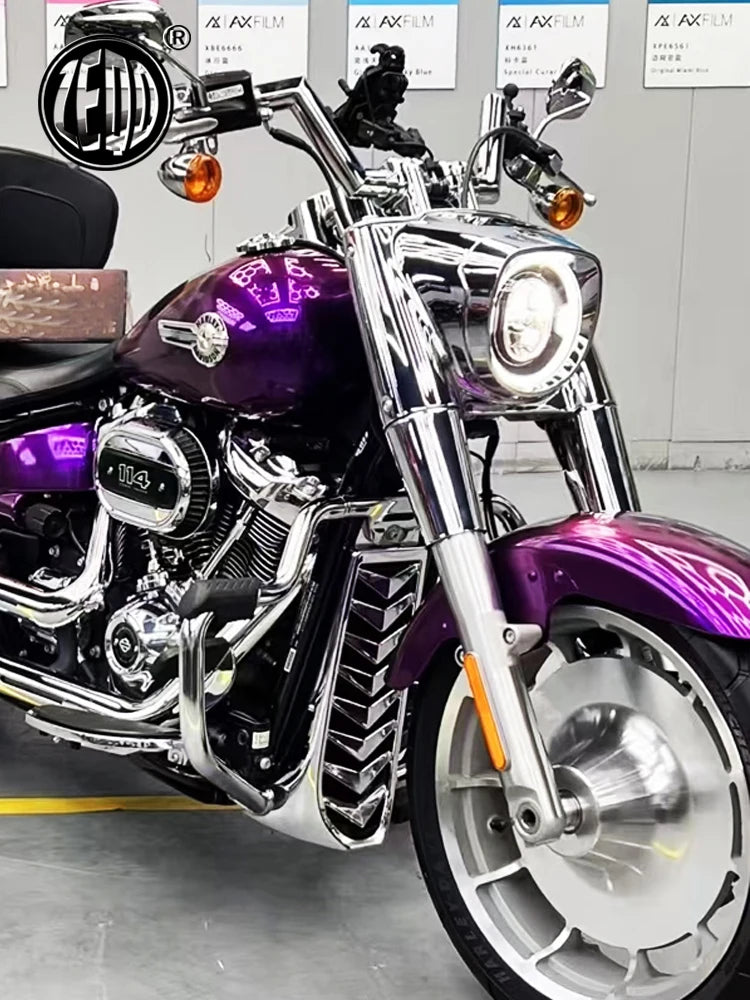 Pare-chocs avant en acier pour Harley-Davidson Softail - vue 1