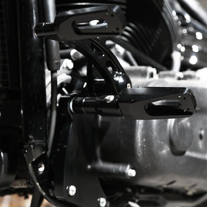 Kit commandes avancées en aluminium billette poli pour Harley-Davidson FXBB Street Bob, Softail Low Rider FXLR 2018-2024 – photo 4/7