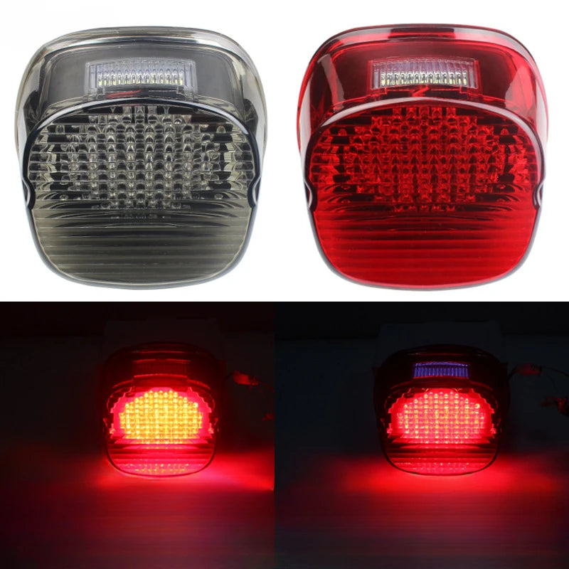 Feu arrière LED rouge ou fumé pour Harley - vue 1