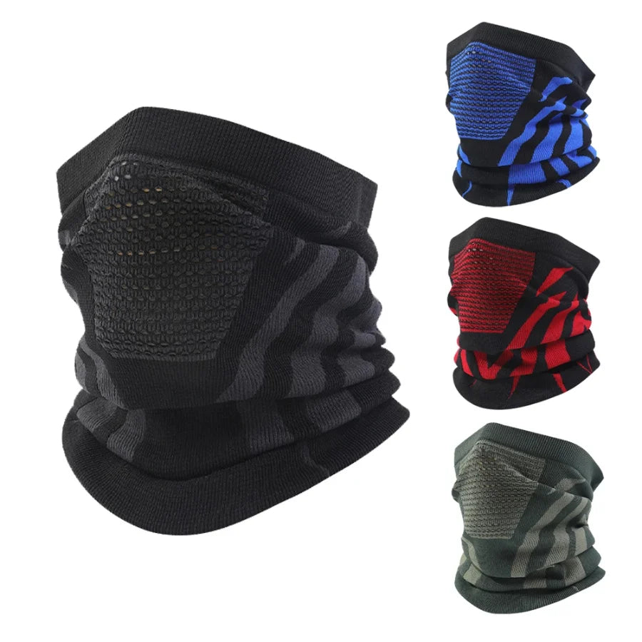 Cache-visage coupe-vent motif zèbre pour la conduite moto en hiver - vue 2