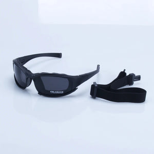 Lunettes de moto X7 style militaire verre fumé polarisé - vue 6