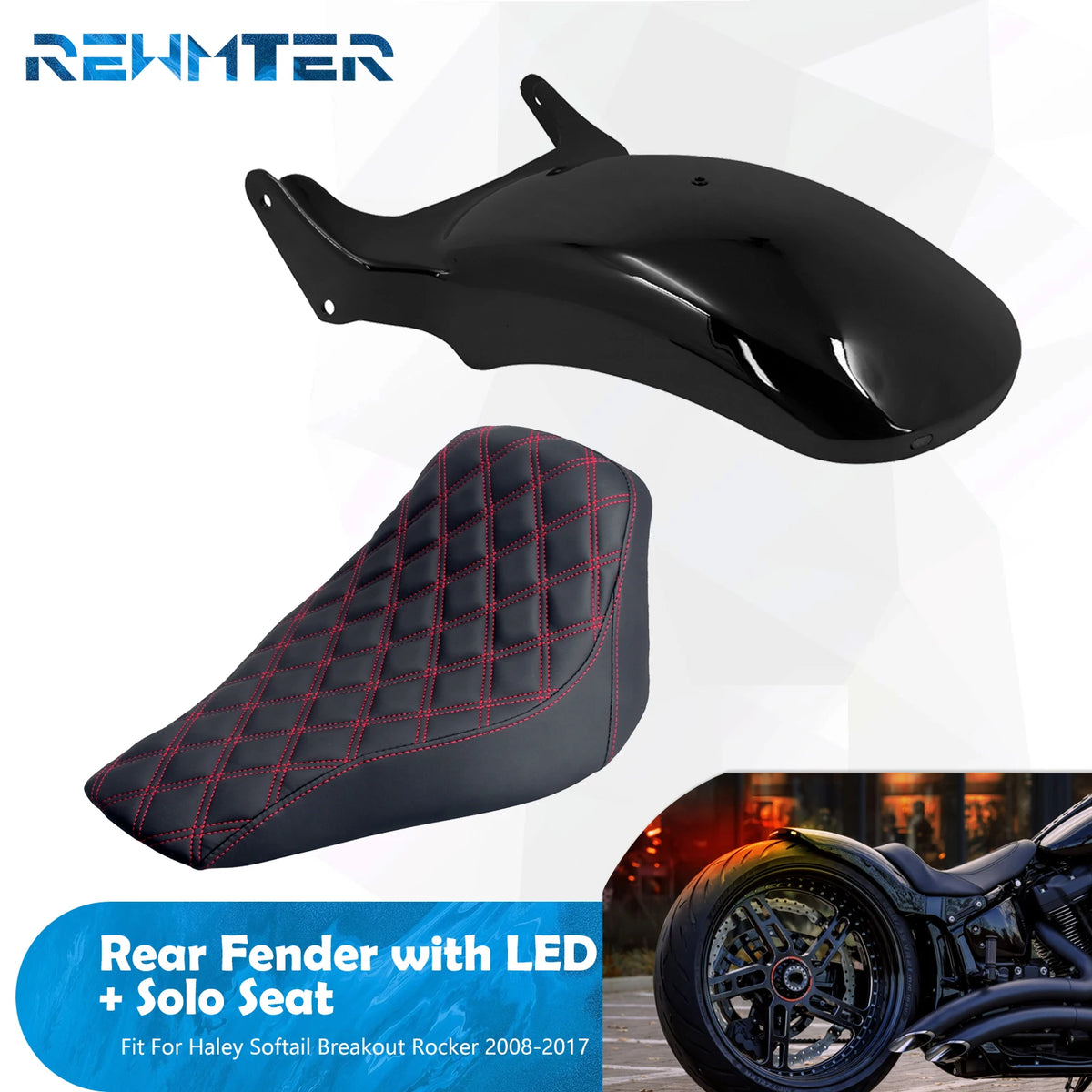 Kit selle solo et garde-boue arrière pour Harley-Davidson Softail Breakout - vue 10
