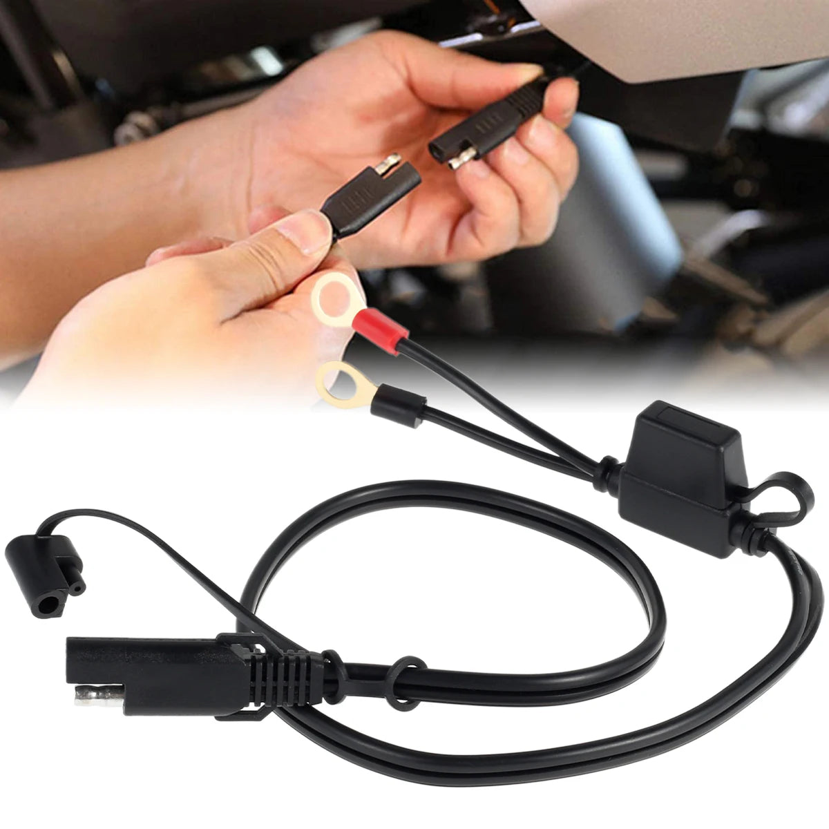 Câble de charge SAE à cosses œillet pour Harley-Davidson - vue 4