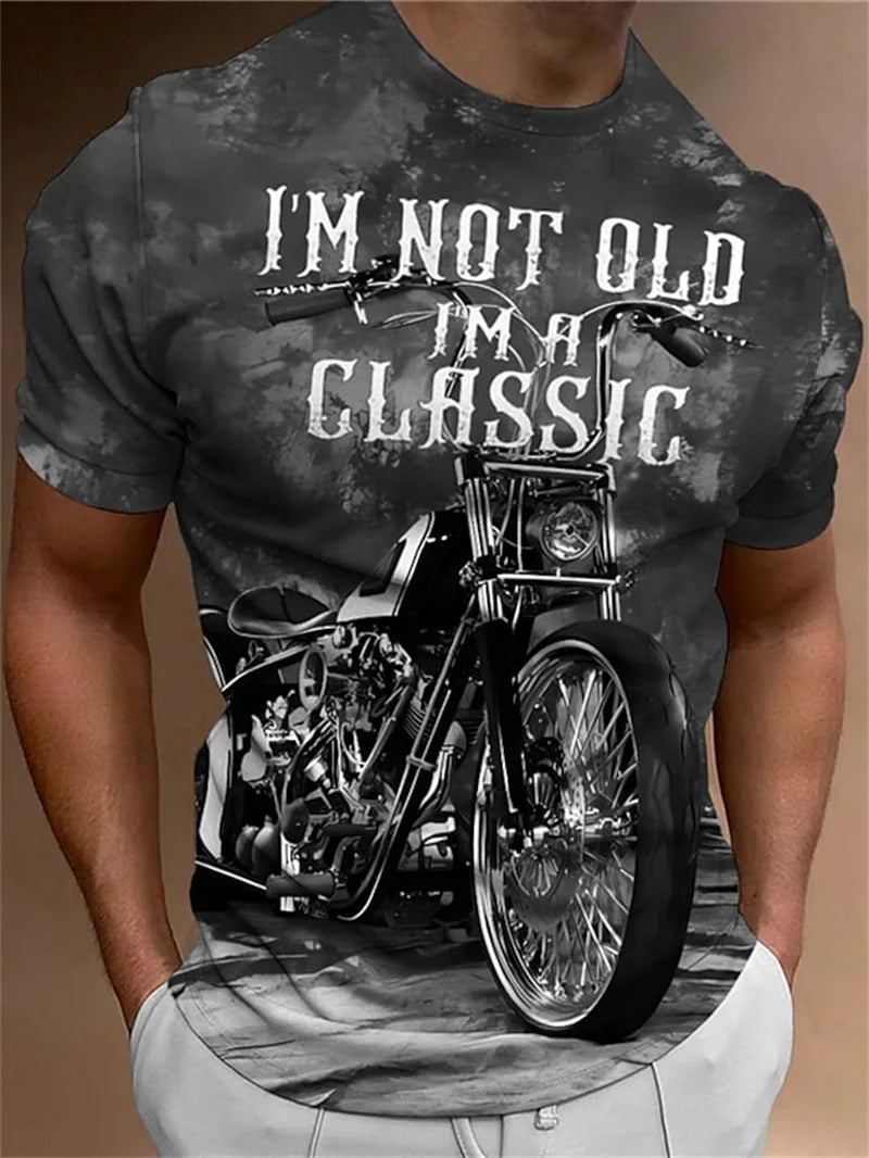 T-shirt Moto Homme 1976 Racing Vintage Imprimé 3D Manches Courtes - vue 7