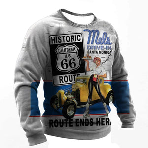 T-shirt Manches Longues Homme Imprimé Route 66 Biker - vue 5