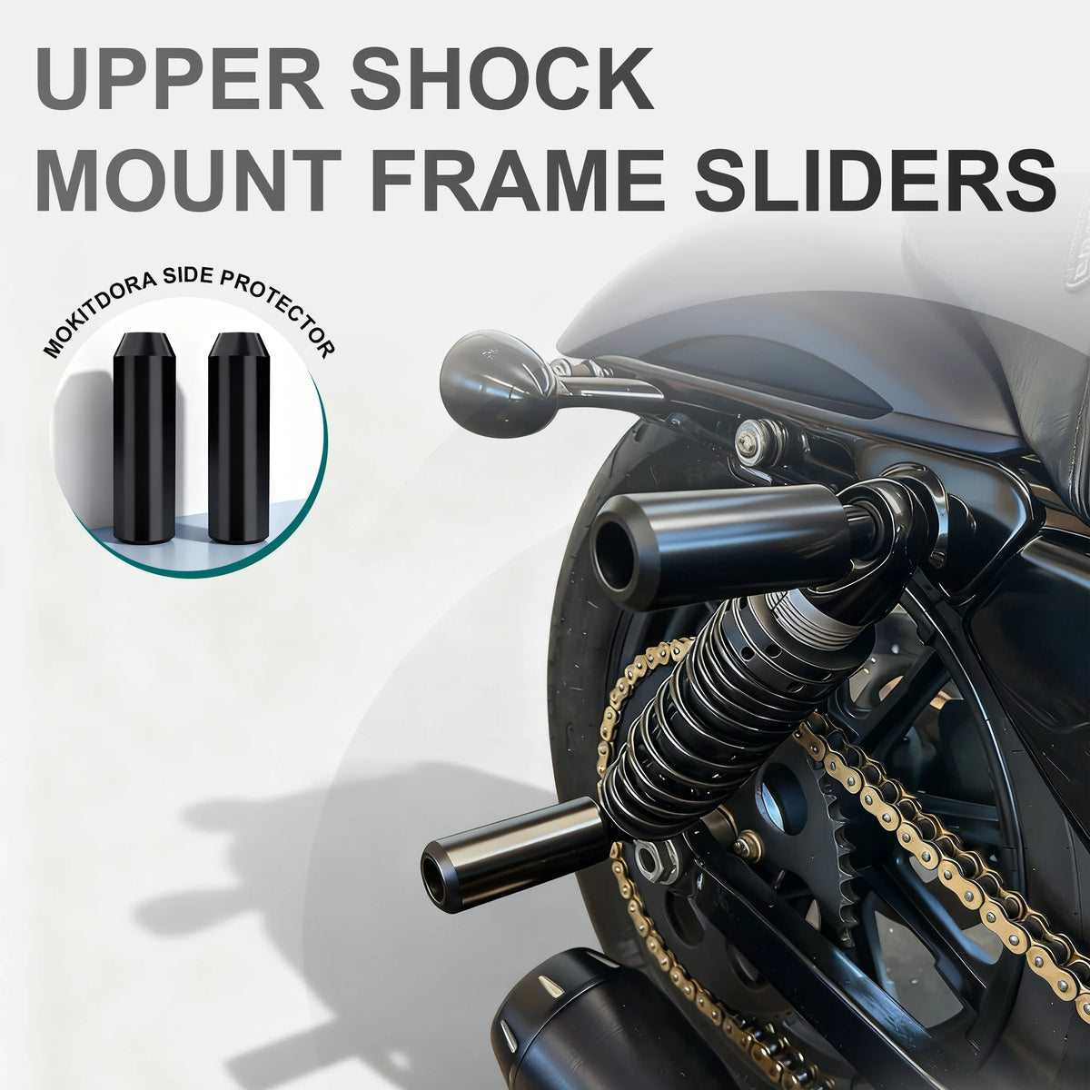 Sliders de Support d'Amortisseur Supérieur (Anti-Crash) - Harley-Davidson Dyna 2006-2017 – photo 4/6