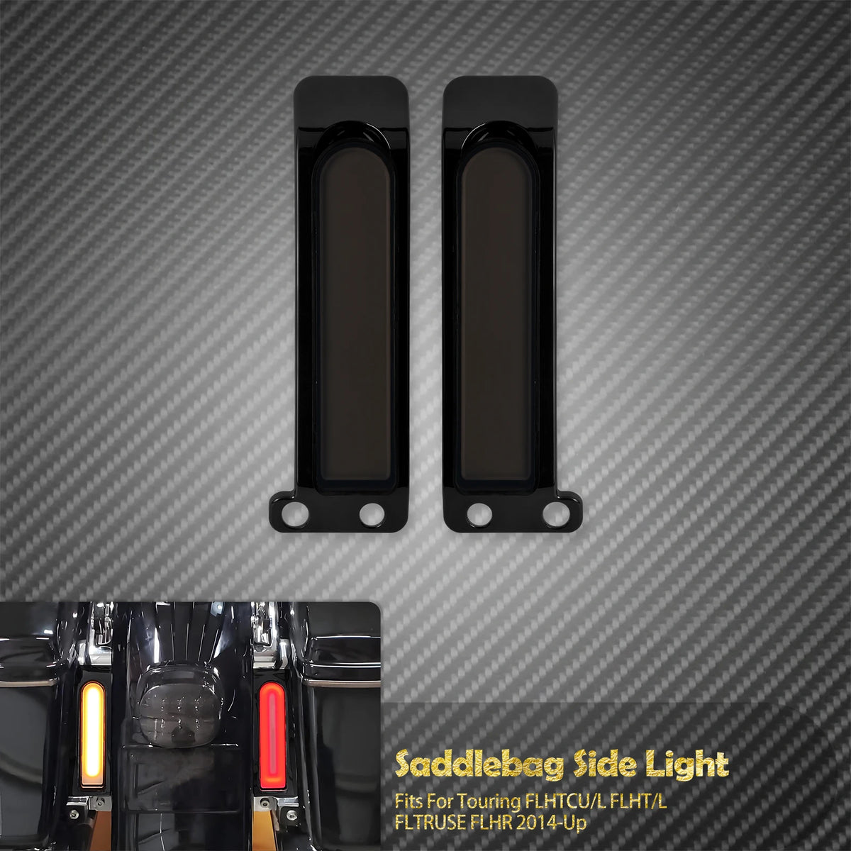 Feu LED latéral de sacoche clignotant/stop - Harley Touring Road King, Ultra Limited FLHR 2014 et + – photo 9/10