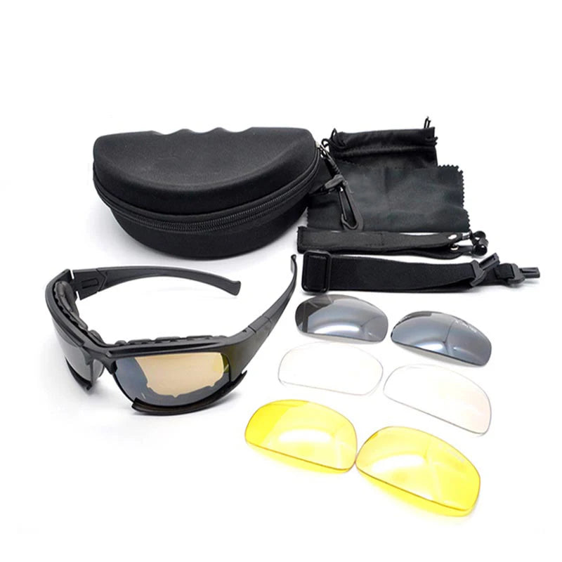 Lunettes tactiques camouflage avec verres interchangeables pour moto - vue 2
