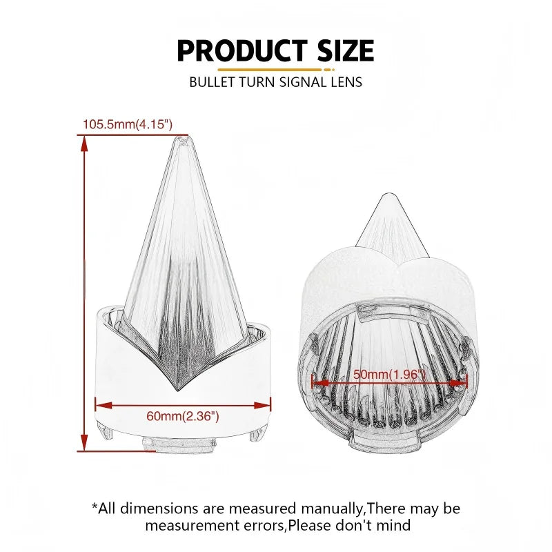 Lentille de clignotant pointue pour Harley Softail - vue 4