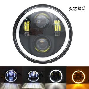 Phare LED noir 5,75 pouces avec feu de jour 40W pour Harley Sportster 883 et XL883 - vue 3