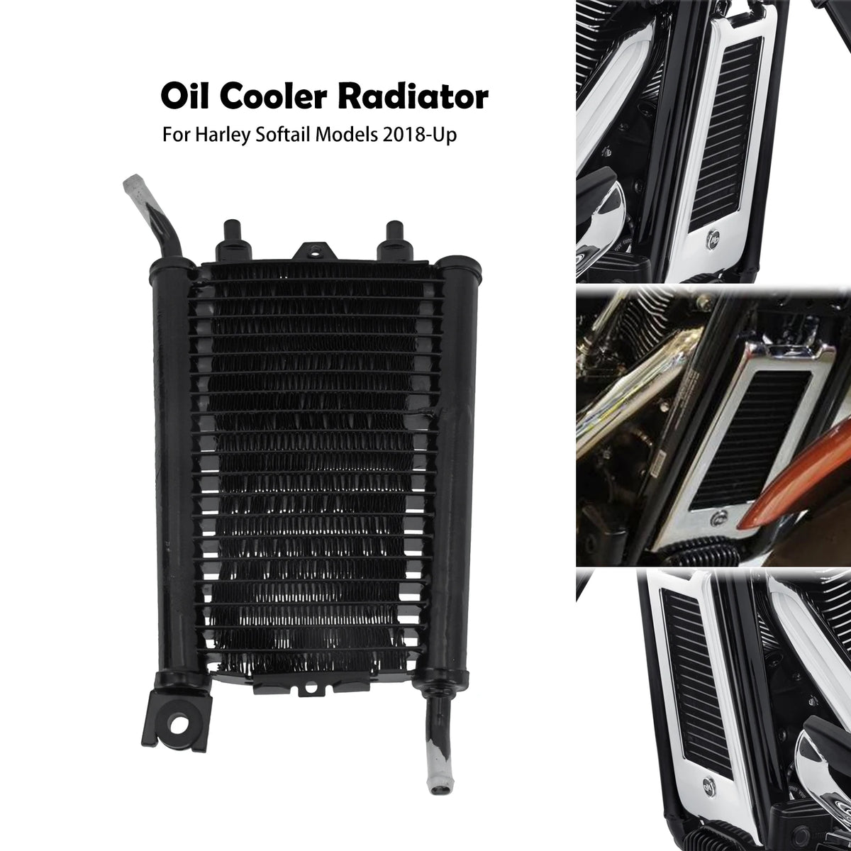 Refroidisseur d'huile en aluminium pour Harley Softail - vue 1