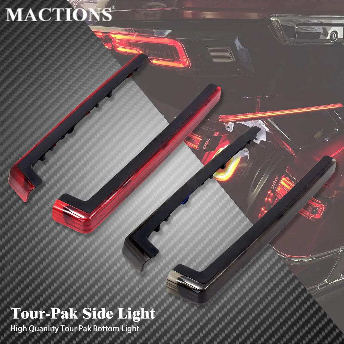 Feux LED d'accent latéral pour valise de tourisme King Tour Pak, Harley Touring et Trike 2006-2022 - vue 1