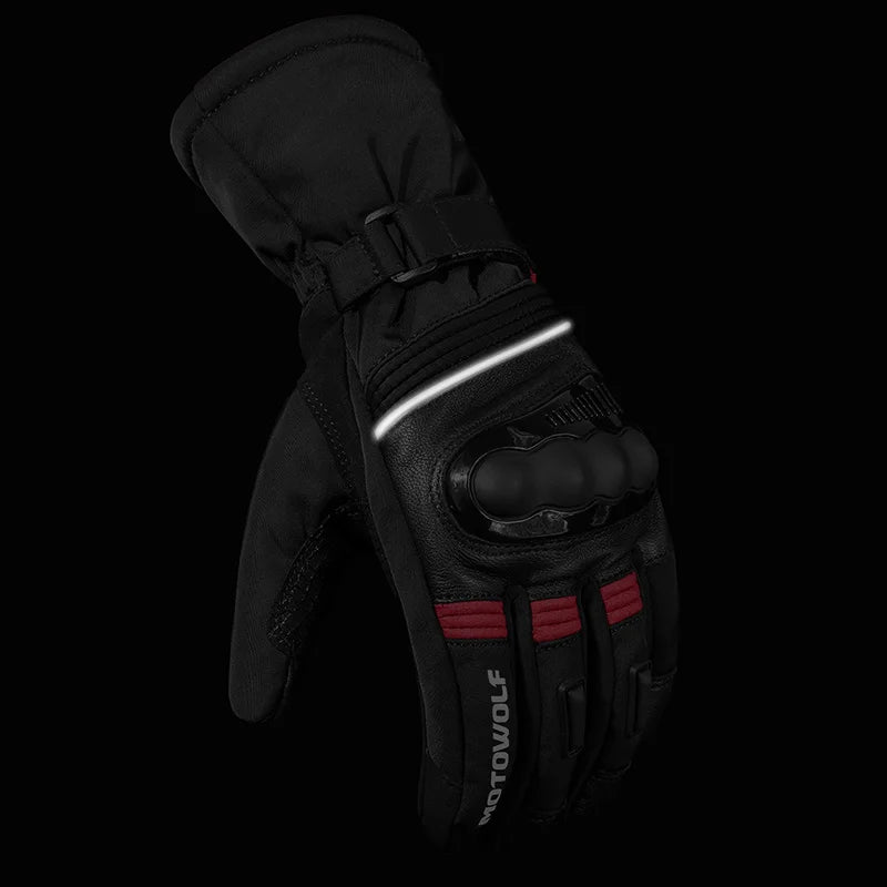 Gants moto hiver chauds MOTOWOLF - vue - vue 6
