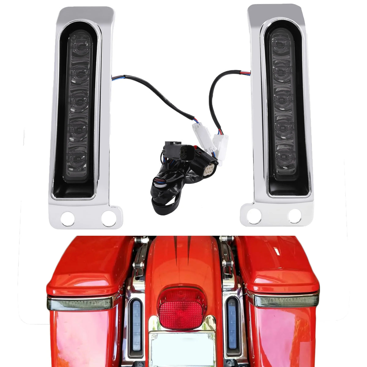 Feux LED de supports de sacoches pour Harley Touring - vue 2