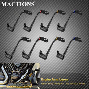 Levier de frein arrière (brake arm) en aluminium - Harley Touring Road King, Street Glide, Electra Glide, Ultra Limited, Trike 2008-2025 – photo 1/14