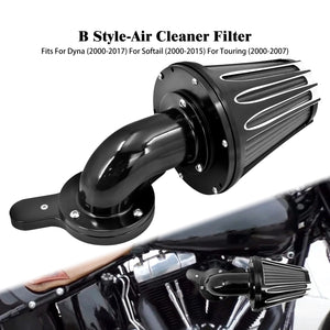Filtre à air noir en aluminium usiné pour moto Harley-Davidson - vue 10