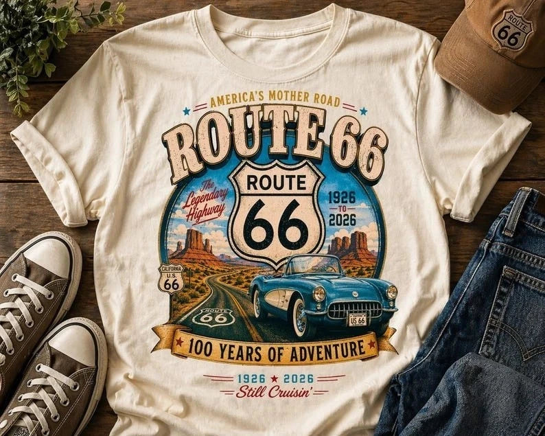 T-shirt Femme Route 66 Centennial New Mexico - vue 1