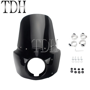 Carénage phare noir avec pare-brise pour Harley-Davidson Dyna Wide Glide - vue 14