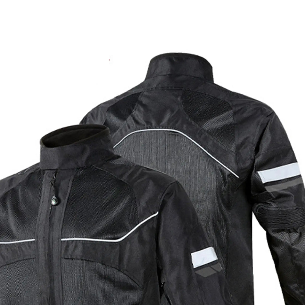 Blouson moto mesh noir réfléchissant - vue - vue 1