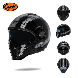Casque moto modulable rétro, doublure intérieure amovible - vue 13