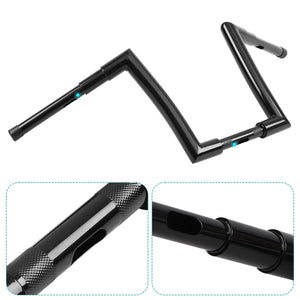 Guidon ape hanger fat bar 12 pouces pour Harley Road King - vue 2
